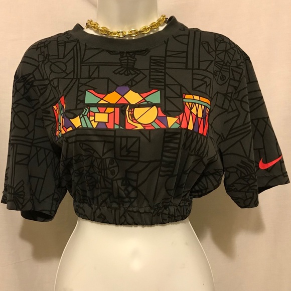 vintage reworked nike elasticated crop top